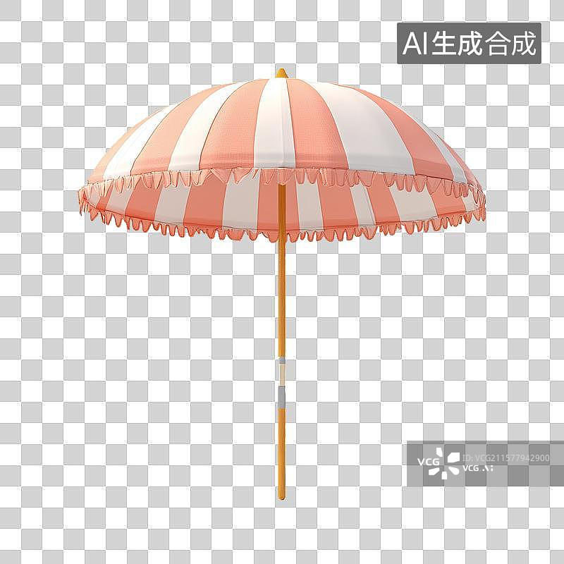 【AI数字艺术】粉色条纹遮阳伞图片素材