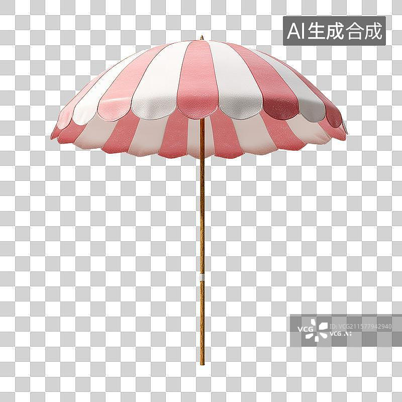 【AI数字艺术】粉色条纹遮阳伞图片素材