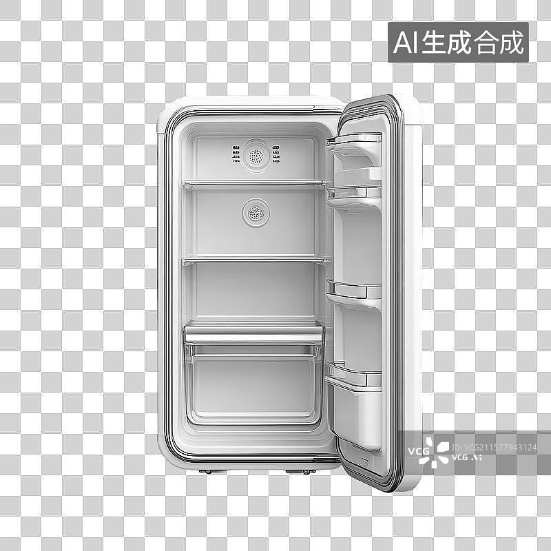 【AI数字艺术】小型冰箱内部结构展示图片素材