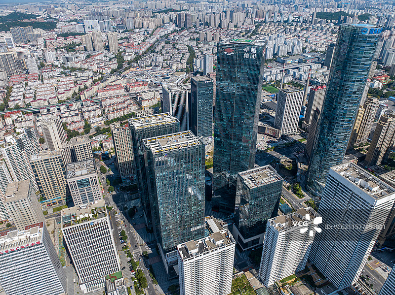 青岛卓越世纪中心航拍图片素材