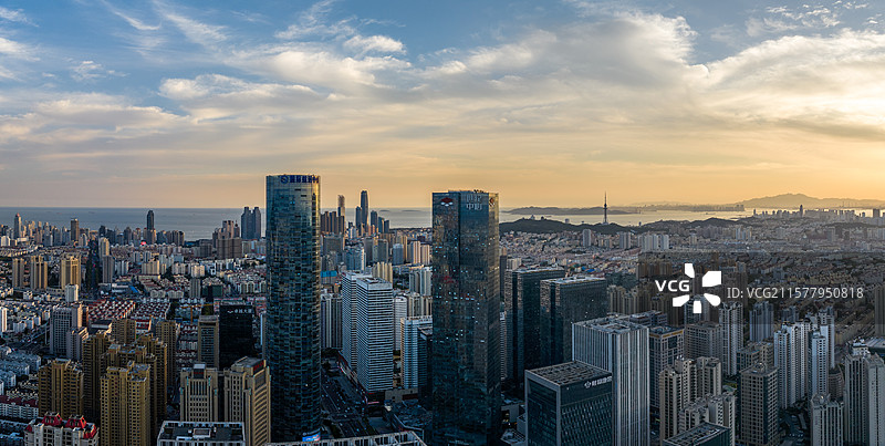 青岛卓越世纪中心航拍图片素材