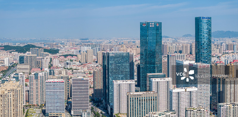 青岛卓越世纪中心航拍图片素材