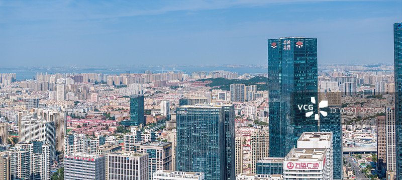 青岛卓越世纪中心航拍图片素材