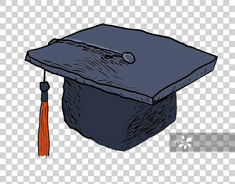 手绘 学士帽 元素插画图片素材