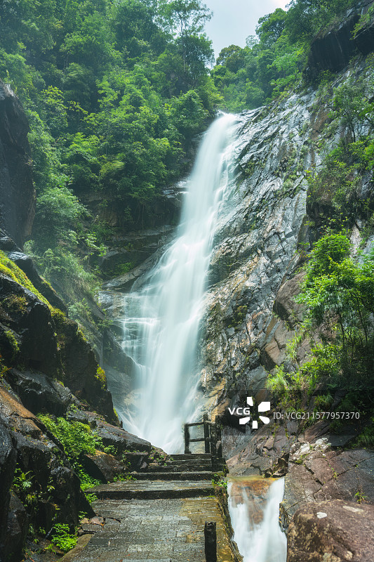 广西省，贺州市，姑婆山，九天瀑布图片素材