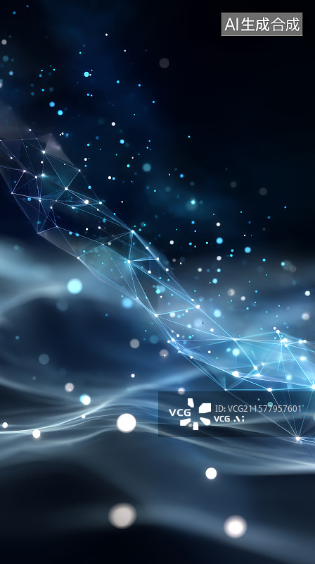【AI数字艺术】科技光线背景，大数据互联网科技图片素材