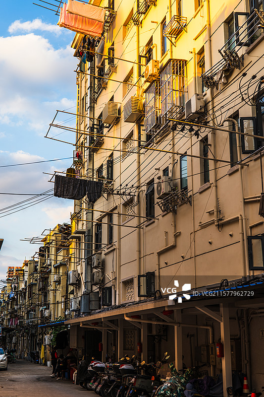 上海市中心老居民生活社区一景图片素材