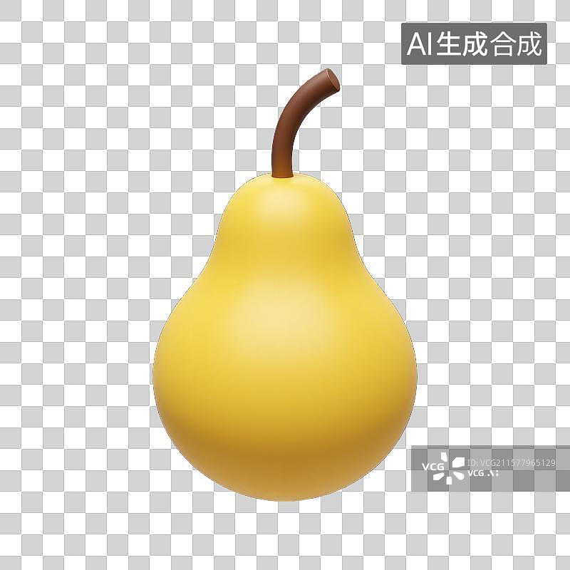 【AI数字艺术】圆润饱满的黄金梨图片素材