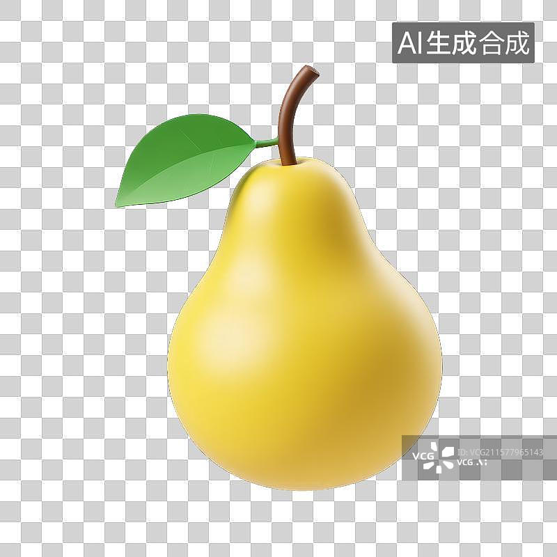 【AI数字艺术】圆润饱满的黄金梨图片素材