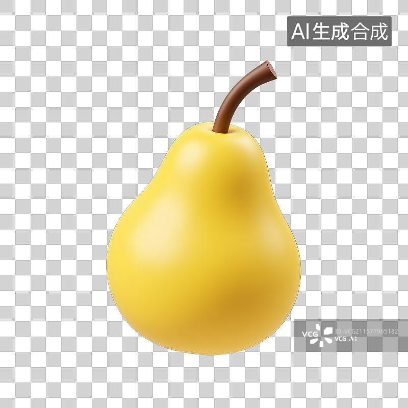 【AI数字艺术】圆润饱满的黄金梨图片素材