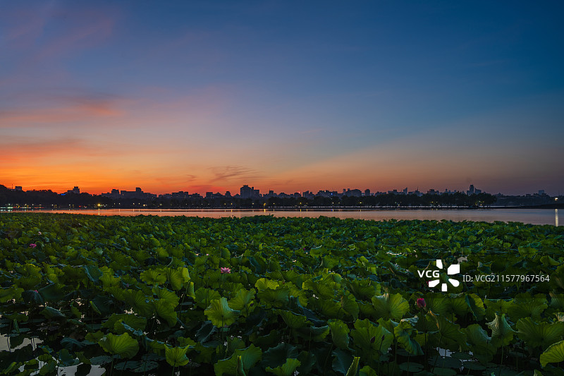 杭州西湖 日出图片素材