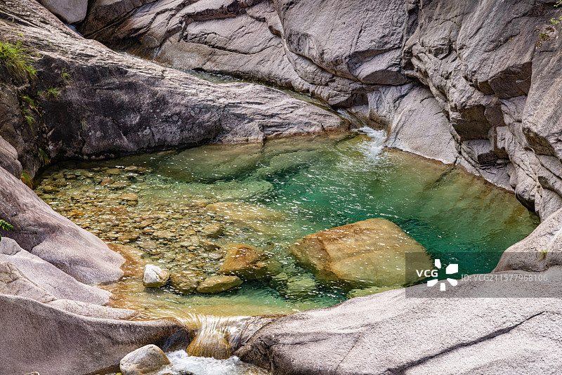 安徽省黄山市--翡翠谷风景图片素材