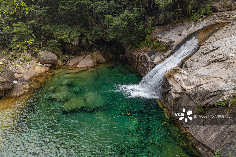 安徽省黄山市--翡翠谷风景图片素材