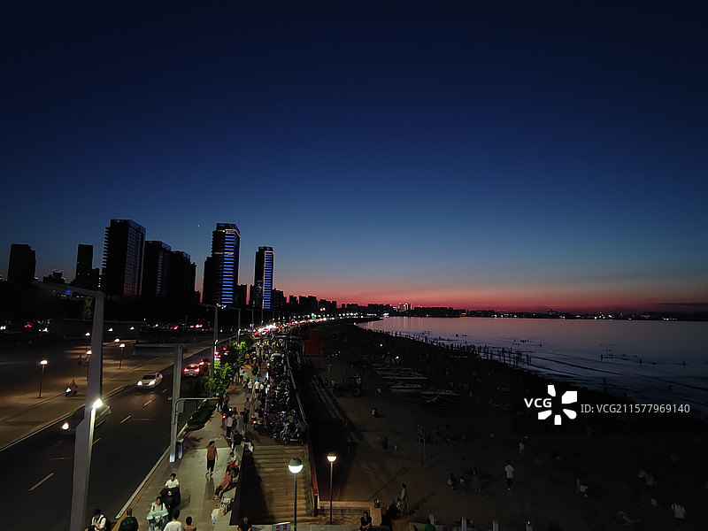 暮色漫滩图片素材