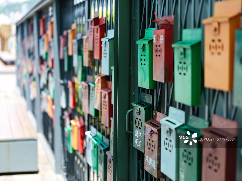 香港湾仔邮政信箱特写图片素材