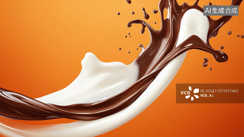 【AI数字艺术】巧克力甜品可可粉丝滑背景图片素材
