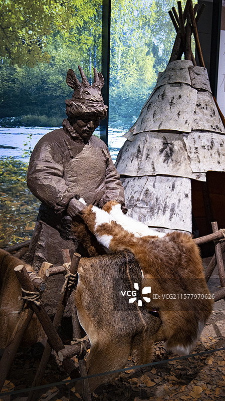内蒙古鄂伦春族狩猎场景图片素材