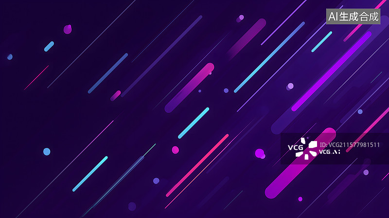 【AI数字艺术】彩色线条的科技背景图片素材