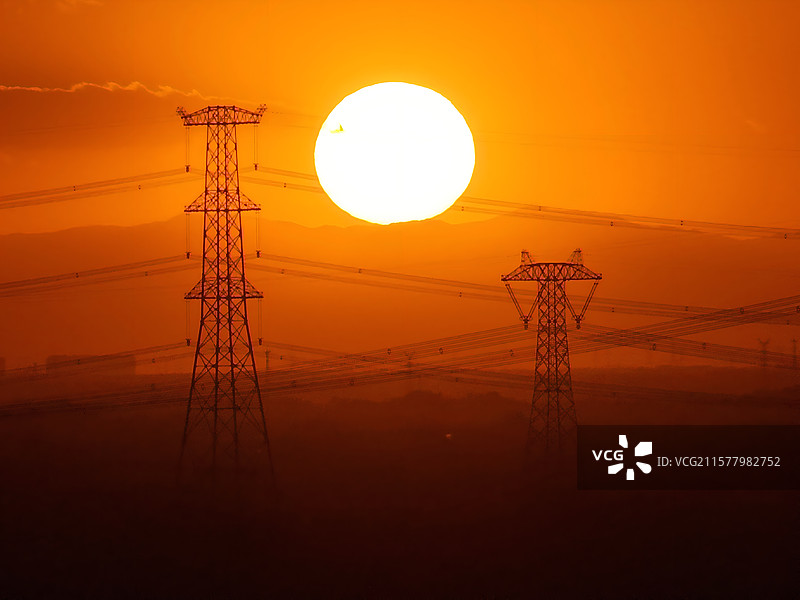 天津武清区日落图片素材