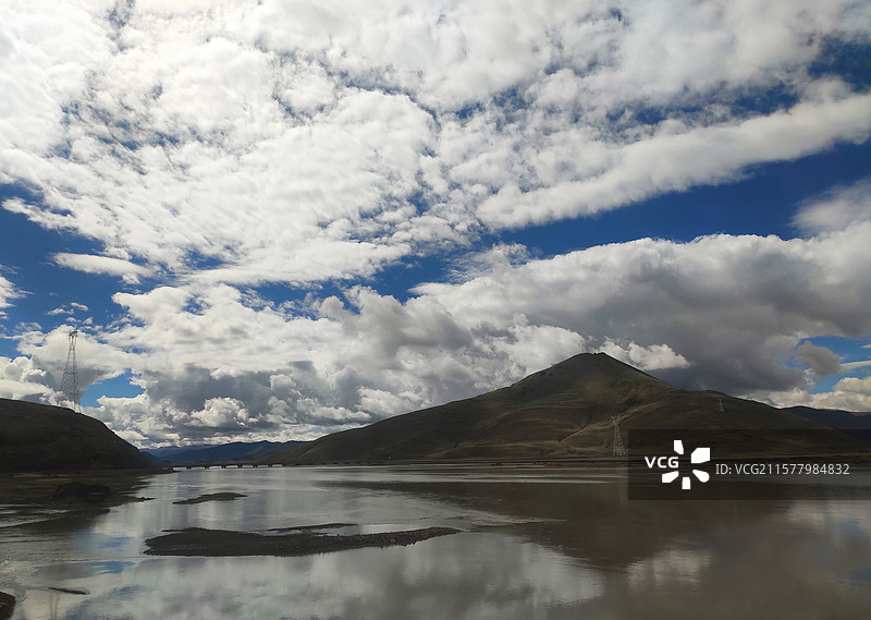 西藏日喀则旅途中的风景图片素材