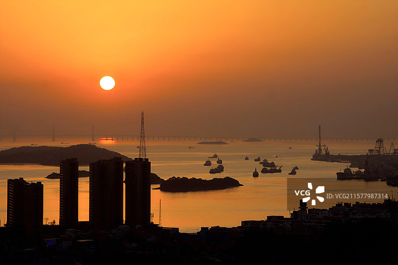 岱山落日图片素材