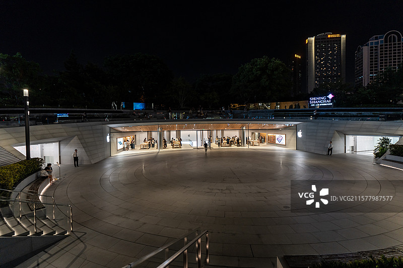 上海静安寺区苹果店图片素材