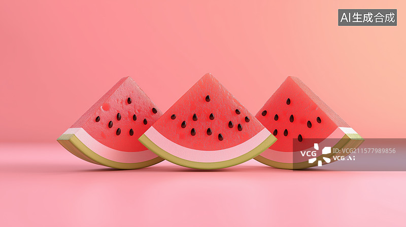 【AI数字艺术】卡通西瓜图片素材