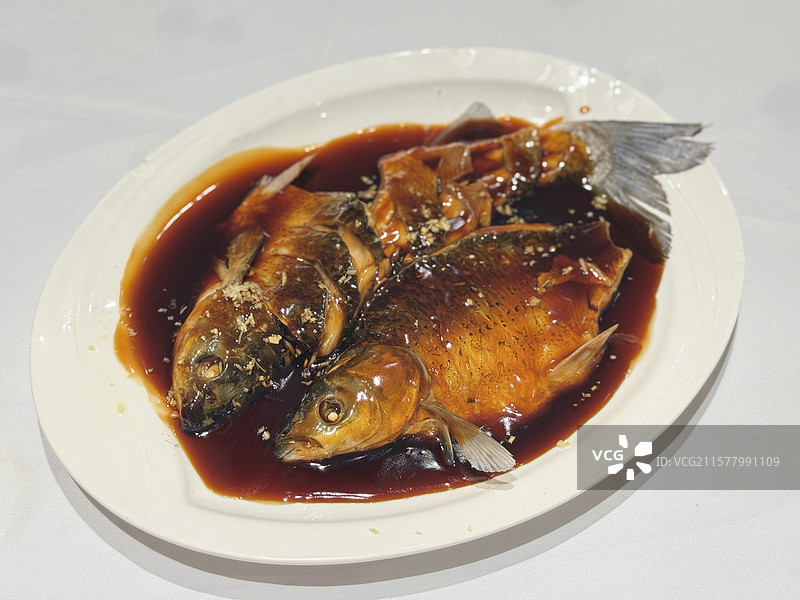 中国杭州市美食——西湖醋鱼图片素材