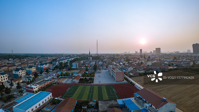 东海县城南小学航拍图图片素材