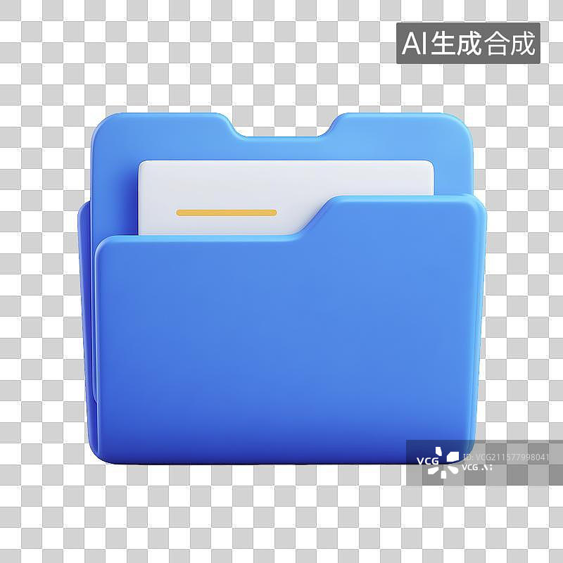 【AI数字艺术】蓝色文件夹图片素材