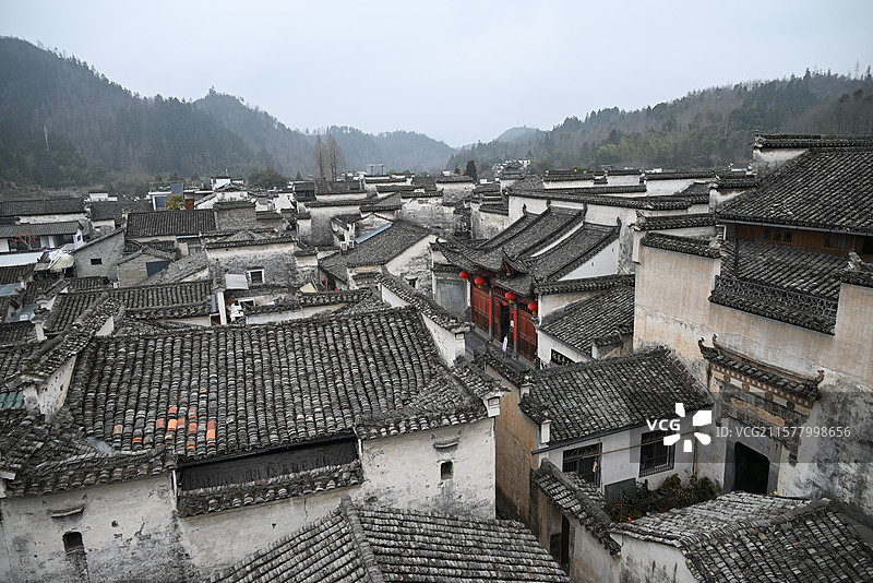 安徽西递 青砖黛瓦间的徽州记忆图片素材