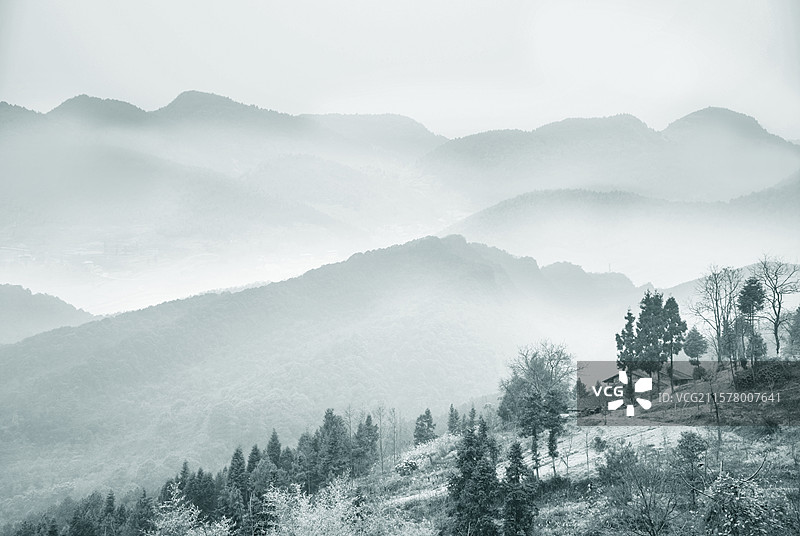 中国四川巴蜀山川风光图片素材