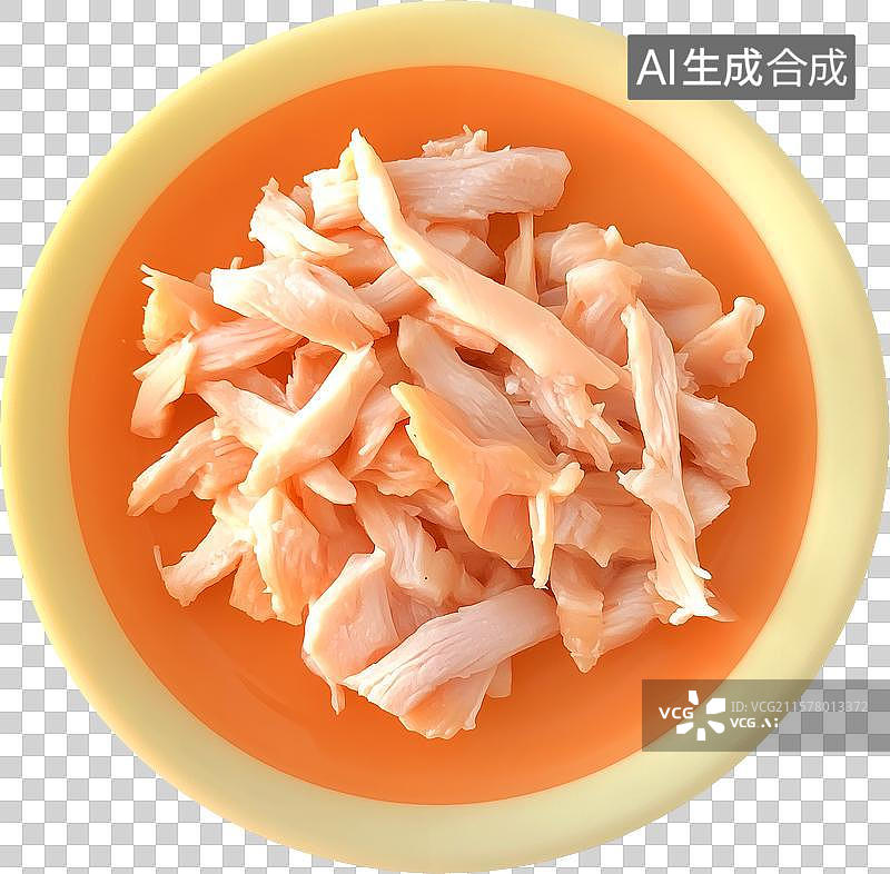 【AI数字艺术】一盘手撕鸡胸肉图片素材