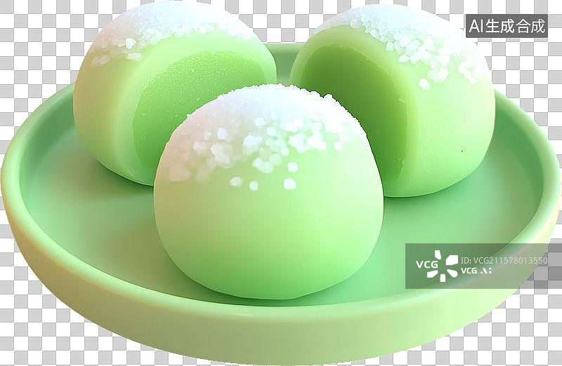 【AI数字艺术】一盘绿豆糕图片素材