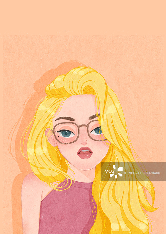 金发少女图片素材