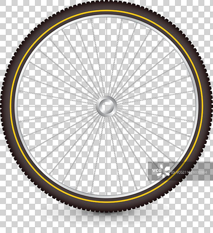 逼真的3D复古自行车轮胎橡胶轮胎图片素材