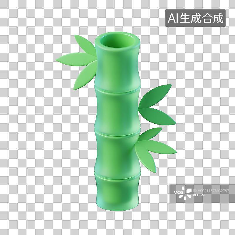 【AI数字艺术】3D卡通竹子图标图片素材