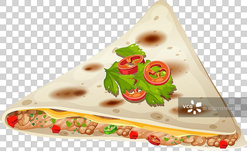 色彩丰富、令人垂涎的墨西哥卷饼图片素材