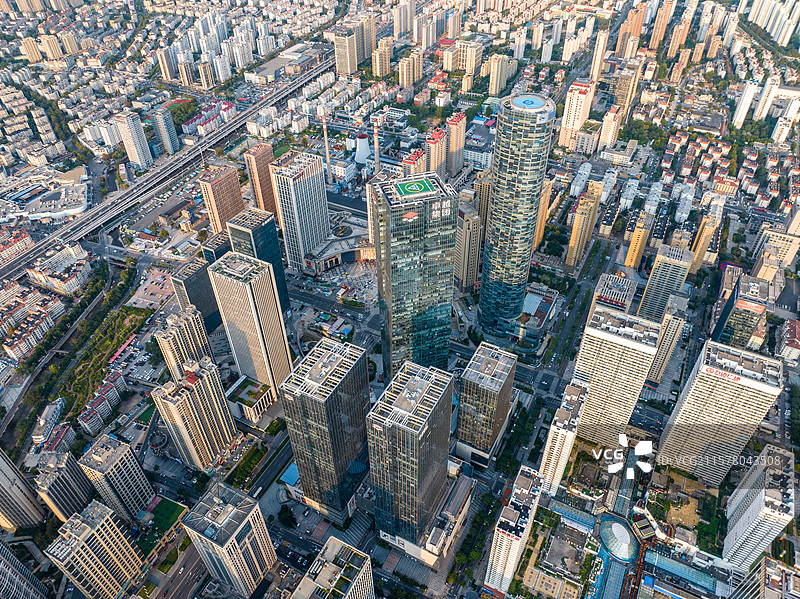 青岛卓越世纪中心航拍图片素材