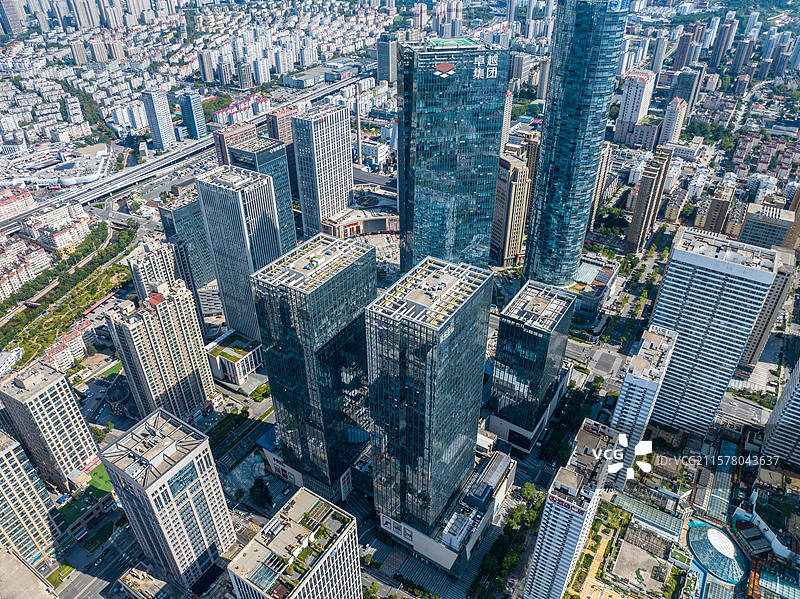 青岛卓越世纪中心航拍图片素材
