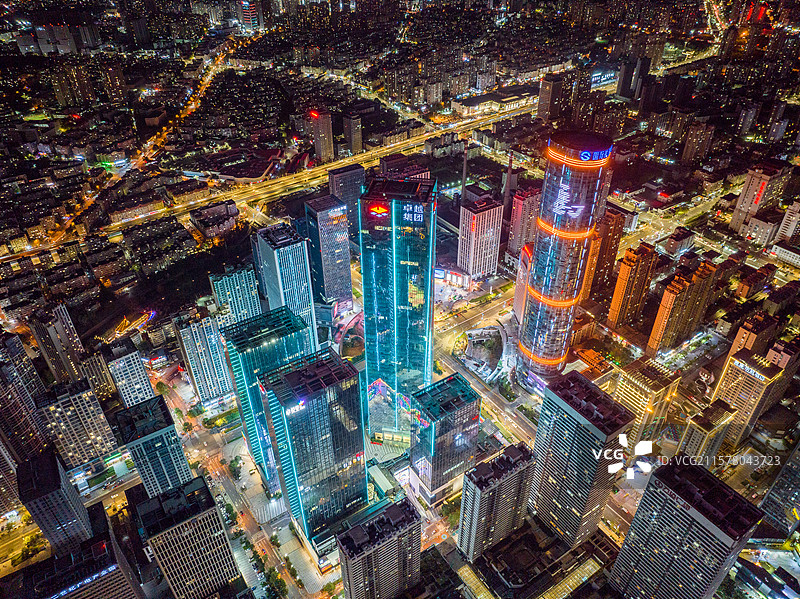 青岛卓越世纪中心航拍图片素材