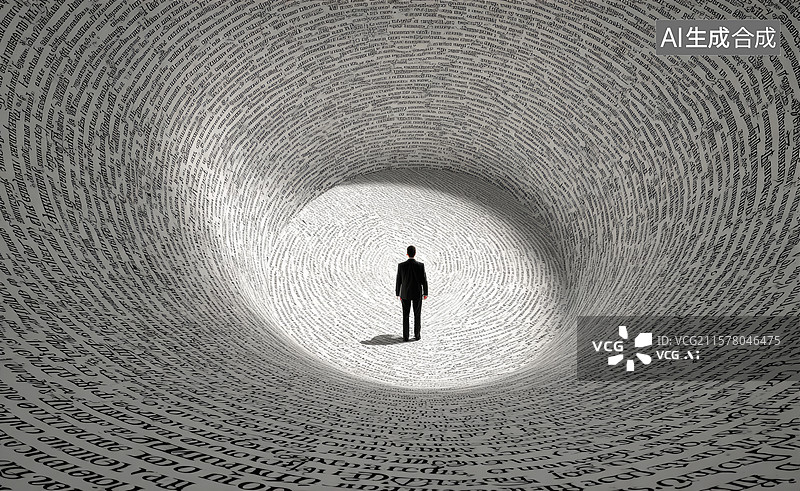 【AI数字艺术】孤独者的螺旋世界图片素材