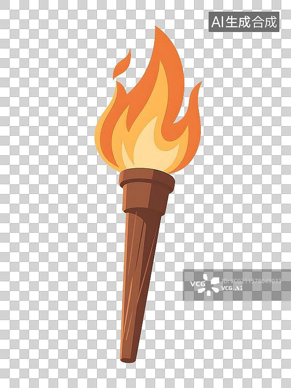 【AI数字艺术】火炬插画免扣元素图片素材