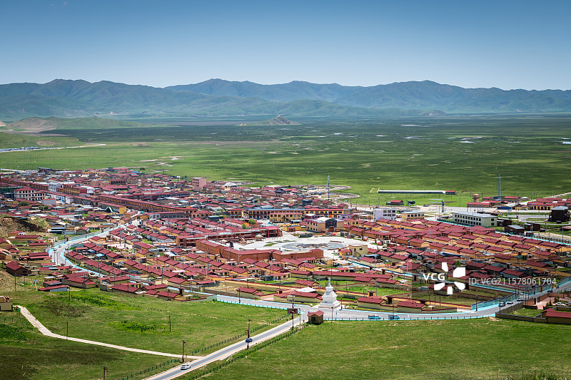 甘南阿万仓小镇图片素材