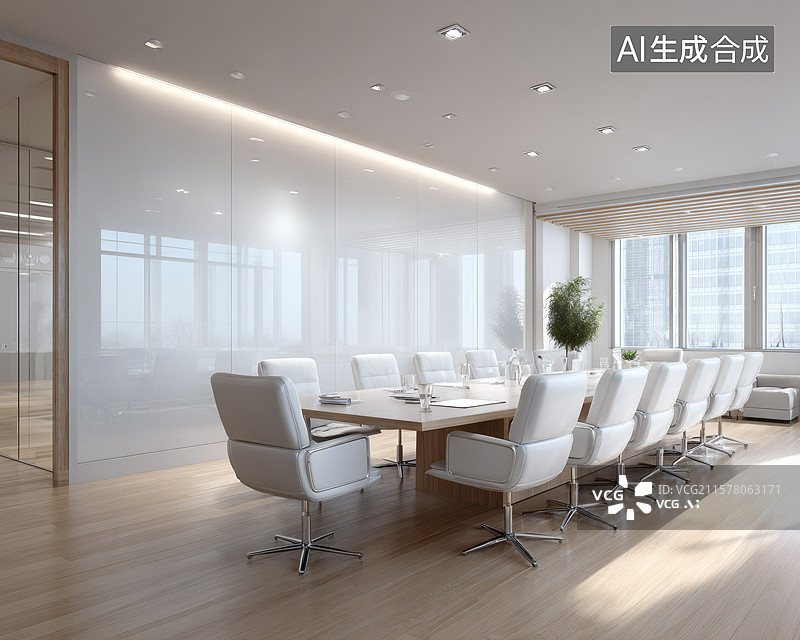 【AI数字艺术】现代会议室设计图片素材
