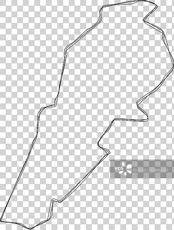 黎巴嫩简化草图地图图片素材