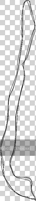 智利简化素描地图图片素材