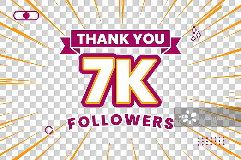 感谢7000名社交媒体粉丝图片素材