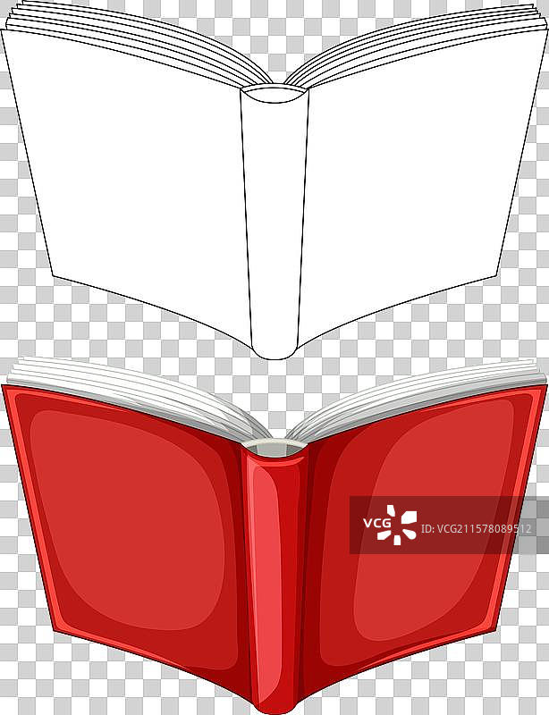 一本彩色书和一本轮廓书的两本打开的书图片素材