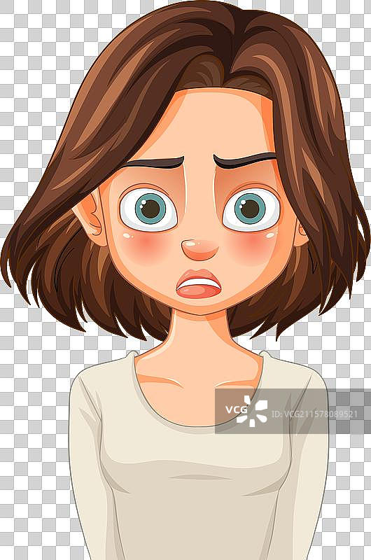 一位面露震惊表情的女性图片素材